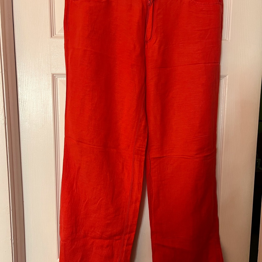 Tommy Hilfiger Scarlet Red High-Waist Pants